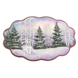 Панно с рисунком из камня &quot;Зима&quot; 45х29 см — 