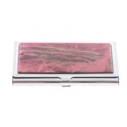 Карманная визитница из камня родонит — 