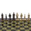 Шахматы бронзовые "Европейские" доска 32х32 см змеевик фото 5 — 