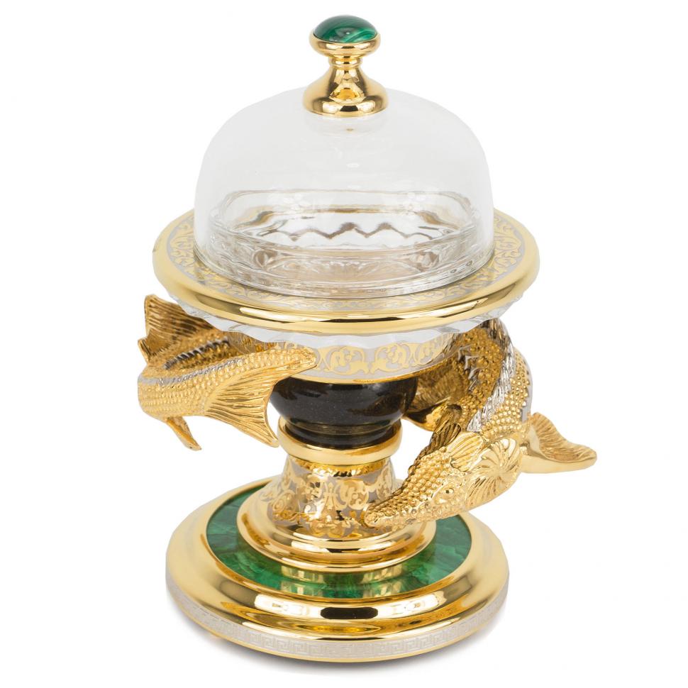 Икорница "Осетр" на малахите Златоуст фото 1 — 