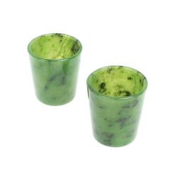 Набор стопок 2 шт из нефрита 4х4х4,5 см 30 мл — 