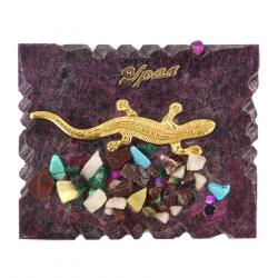 Магнит с ящерицей &quot;Урал&quot; красный — 