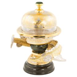 Икорница из камня нефрит &quot;Осетр&quot; Златоуст — 