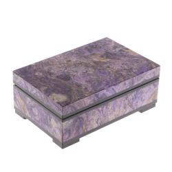 Шкатулка из чароита 10,5х7х4,5 см — 