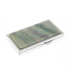 Таблетница на 3 отделения камень флюорит цвет серебро — 