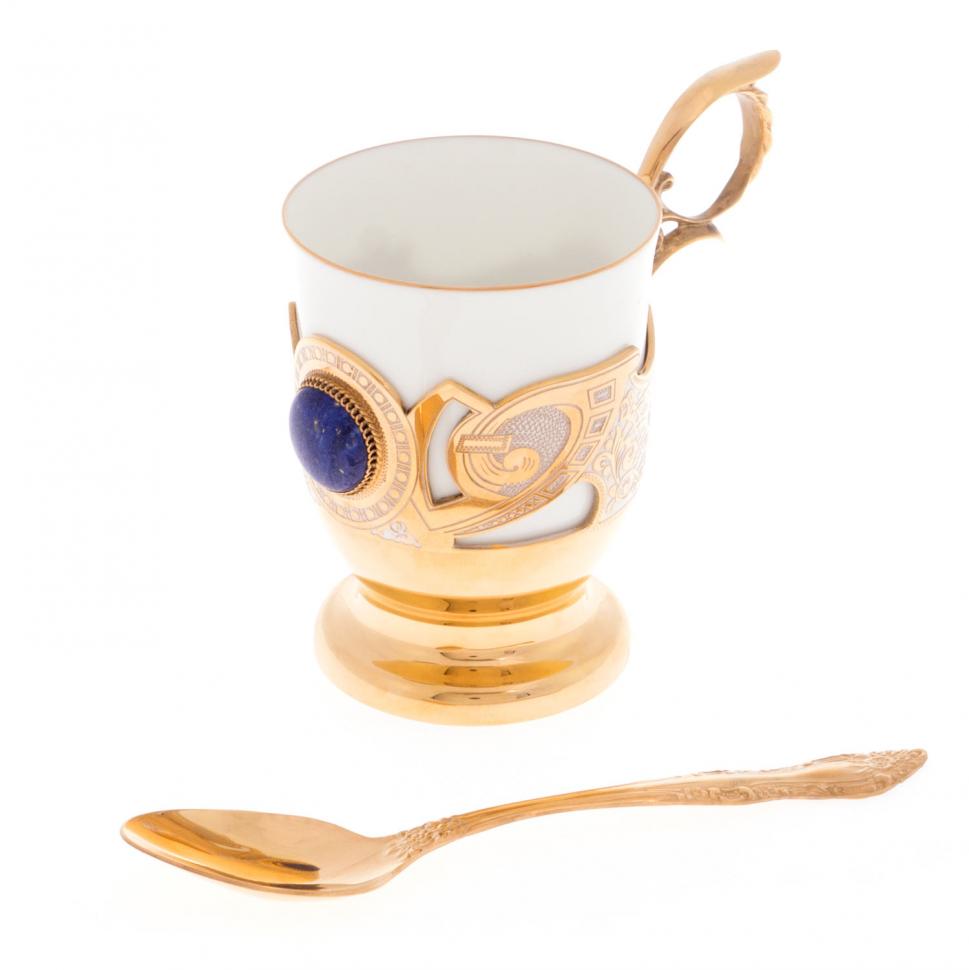 Чашка для кофе "Лазурит" фарфор 170 мл в подарочной коробке Златоуст фото 1 — 