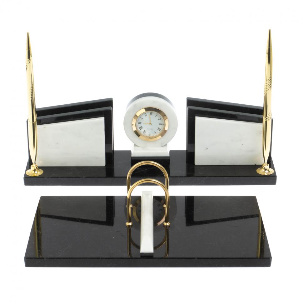 Письменный прибор "Фаворит" с календарницей камень мрамор фото 1 — 