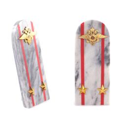 Сувенир &quot;Погон Подполковник МВД&quot; камень мрамор — 