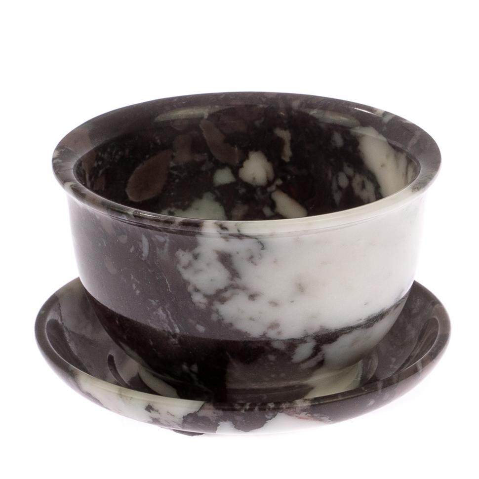 Чайная пиала и блюдце из мрамора фото 1 — 