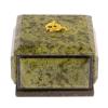 Шкатулка из змеевика с ящерицей 10,5х10,5х7 см фото 2 — 