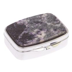 Таблетница на 2 отделения камень гетчеллит цвет серебро — 