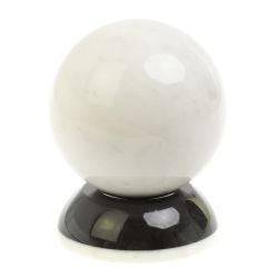 Шар &quot;Антистресс&quot; из белого мрамора и черного змеевика 9,5 см — 