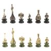 Шахматы "Русский стиль" фигуры бронза, змеевик фото 6 — 