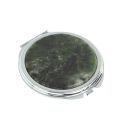 Зеркальце круглое из нефрита цвет серебро — 