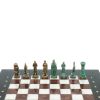 Шахматы "Рыцари" фигуры бронза / патина 28х28 см из лемезита и мрамора фото 5 — 