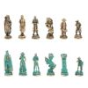 Шахматы "Рыцари" фигуры бронза / патина 28х28 см из лемезита и мрамора фото 6 — 