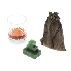 Нефритовые камни для виски / коньяка 9 кубиков 2 см саянский нефрит — 