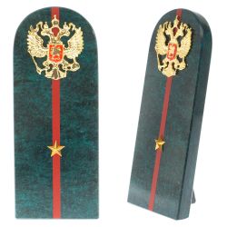 Сувенир погон &quot;Младший лейтенант МВД&quot; камень змеевик — 