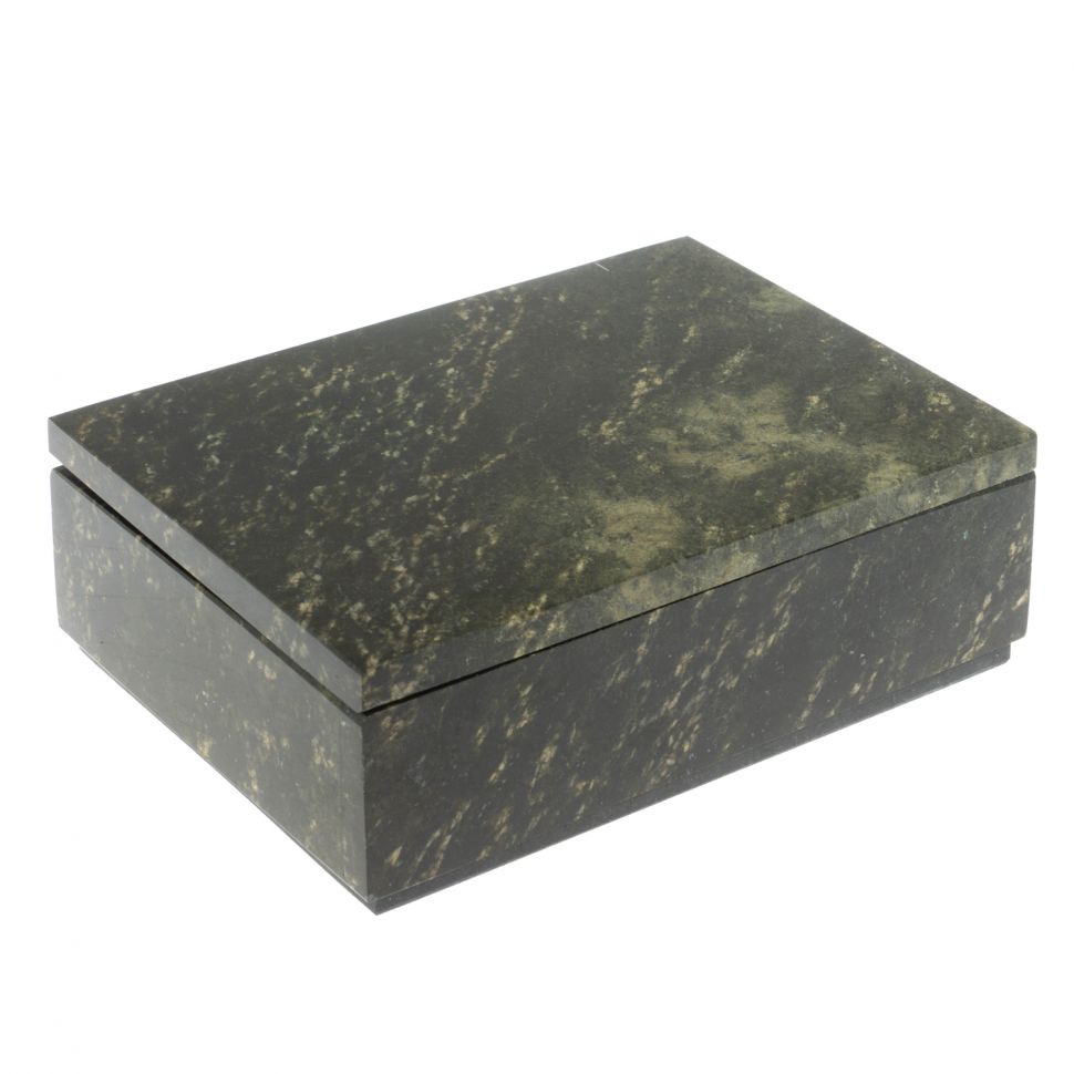 Шкатулка из лиственита 20х14,5х6,5 см фото 1 — 