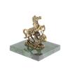 Статуэтка "Конь с монетой " из змеевика и бронзы 5,5х53,5х5,5 см фото 2 — 