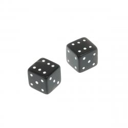 Кубики зарики 1 см из черного обсидиана 2 шт — 