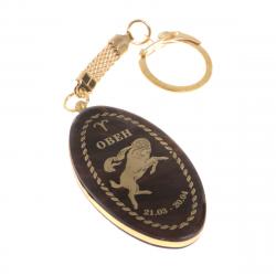 Брелок знак зодиака &quot;Овен&quot; камень обсидиан — 