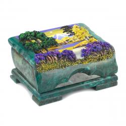 Шкатулка с расписной крышкой &quot;Осенний пейзаж&quot; 17х11х8 см — 