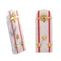 Сувенир &quot;Погон Полковник МВД&quot; камень мрамор — 