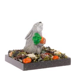 Сувенир &quot;Кролик с морковкой&quot; змеевик — 