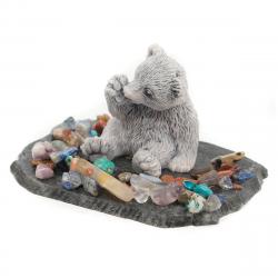 Сувенир из мрамолита &quot;Медвежонок лижет лапу&quot; — 