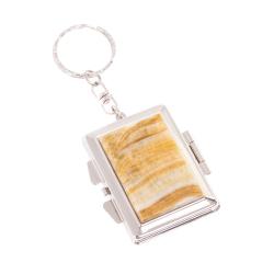 Складное зеркало брелок из оникса прямоугольное — 