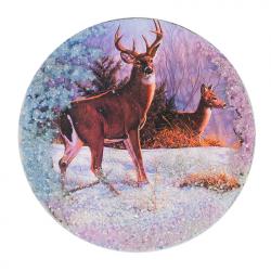 Магнит с рисунком &quot;Северные олени&quot; змеевик — 