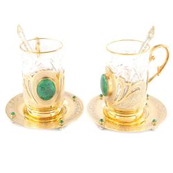 Чайный набор &quot;Малахитовый&quot; на 2 персоны — 