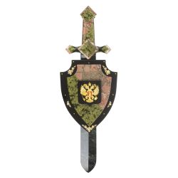 Настенный сувенир &quot;Щит и меч&quot; с гербом России — 