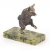 Статуэтка "Поросенок шагает" бронза змеевик фото 3 — 