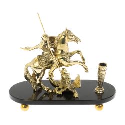 Статуэтка &quot;Георгий Победоносец&quot; подставка долерит с ручкой — 