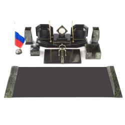 Настольный набор для руководителя из змеевика — 