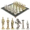 Шахматы "Восточные" доска 40х40 см мрамор змеевик фигуры металл фото 1 — 