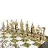 Шахматы "Восточные" доска 40х40 см мрамор змеевик фигуры металл фото 4 — 