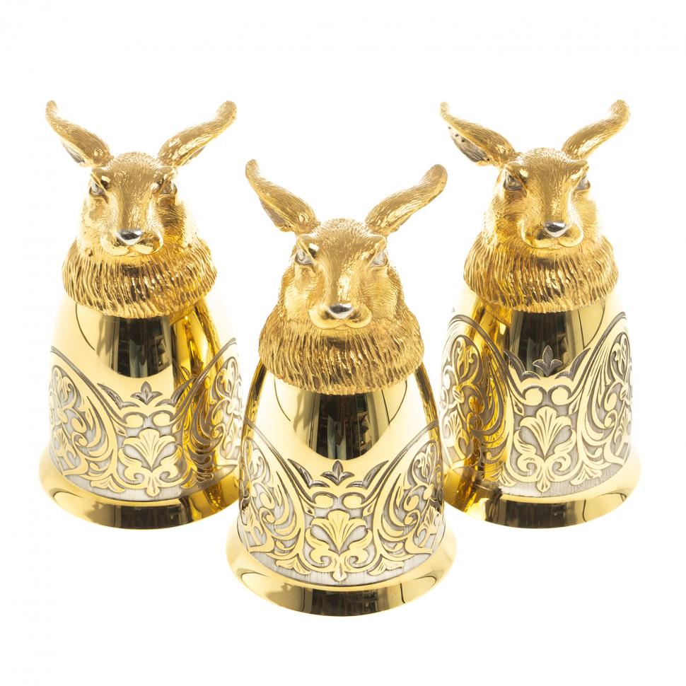 Стопки перевертыши "Заяц" 70 мл 3 шт Златоуст фото 1 — 