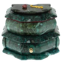 Ларец &quot;Домик&quot; камень змеевик 20x12x14 см — 