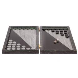 Нарды &quot;Классические&quot; из камня змеевик и мрамор — 