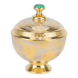 Сахарница металлическая &quot;Малахит&quot; в подарочной коробке Златоуст — 