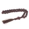 Четки с крестом из коричневого обсидиана 30 бусин цилиндр фото 2 — 