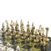 Шахматы "Восточные" доска 40х40 см змеевик фигуры металлические фото 4 — 