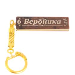 Брелок именной &quot;Вероника&quot; камень обсидиан — 