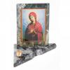 Икона с подсвечником Семистрельная малая из змеевика 9,5х9,5х10 см фото 5 — 