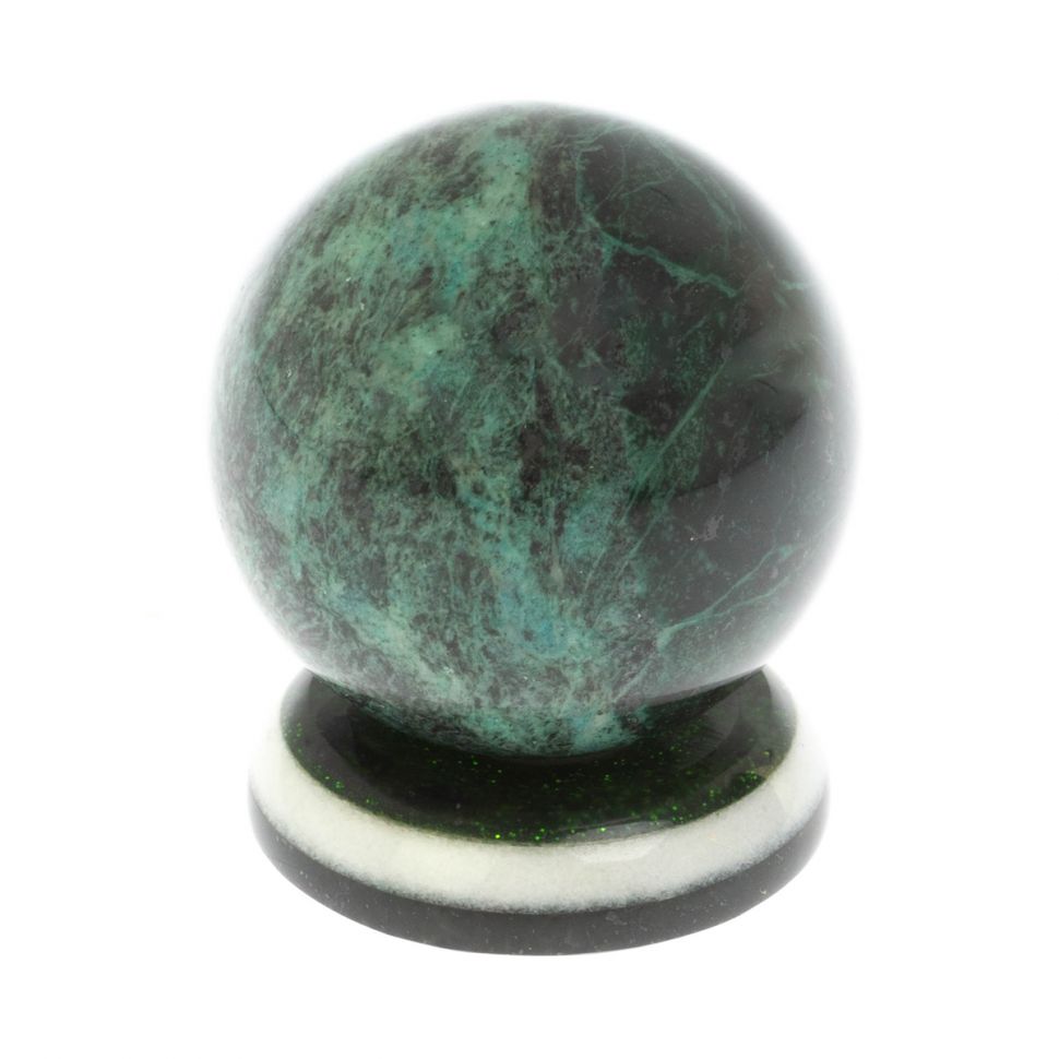 Шар 5 см на подставке из шабровского змеевика фото 1 — 