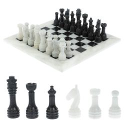 Каменные шахматы &quot;Узоры&quot; из мрамора доска 25х25 см — 