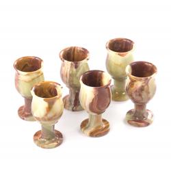 Набор рюмок 6 шт из оникса 50 мл 5х9,5 см в коробке (2х4) — 